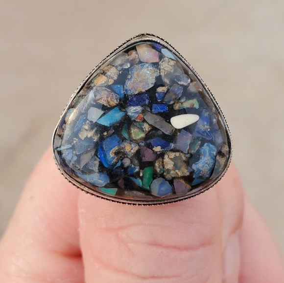 New Copper Ethiopian Opal 925 Silver Ring. - Picture 16 of 16